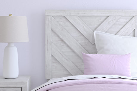 Cayboni Whitewash Panel Bedroom Set Twin 3: Bed, Dresser, Mirror from Ella Furniture