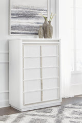 Chalanna White Upholstered Storage Bedroom Set from Ella Furniture