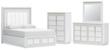 Chalanna White Upholstered Storage Bedroom Set view 8