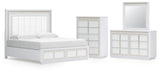Chalanna White Upholstered Storage Bedroom Set view 30