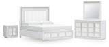 Chalanna White Upholstered Storage Bedroom Set view 31