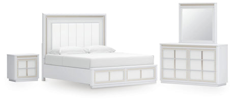 Chalanna White Upholstered Storage Bedroom Set view 31