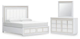 Chalanna White Upholstered Storage Bedroom Set view 33