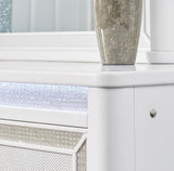 Chalanna White Upholstered Storage Bedroom Set detail view