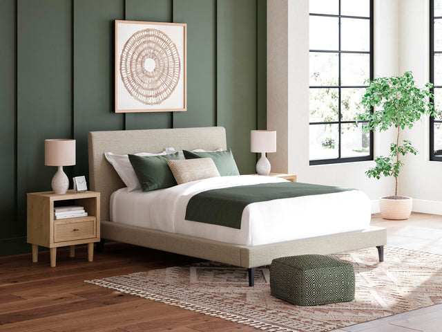 Cielden Soft Gray Upholstered Bedroom Set view 11