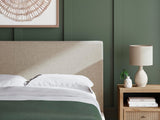 Cielden Soft Gray Upholstered Bedroom Set Queen 3: Bed, Dresser, Mirror from Ella Furniture