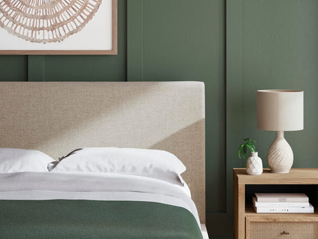 Cielden Soft Gray Upholstered Bedroom Set Queen 3: Bed, Dresser, Mirror from Ella Furniture