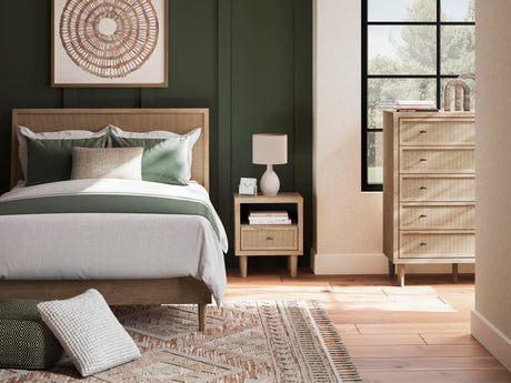 Cielden Two-tone Panel Bedroom Set Queen 5: Bed, Dresser, Mirror, Chest, NightStand from Ella Furniture