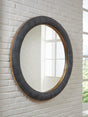 Corinsworth Charcoal/Brass Finish Accent Mirror from Ella Furniture
