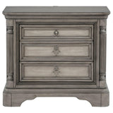 Cresswell 3-drawer Nightstand Bedside Table Weathered Taupe view 3