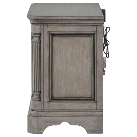 Cresswell 3-drawer Nightstand Bedside Table Weathered Taupe view 5