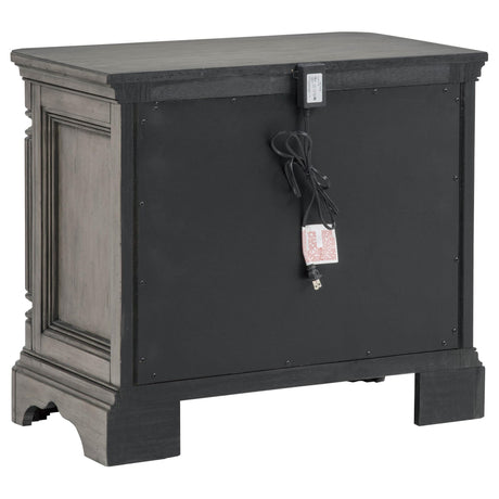 Cresswell 3-drawer Nightstand Bedside Table Weathered Taupe view 6