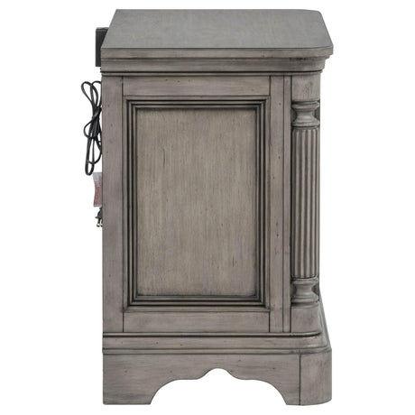 Cresswell 3-drawer Nightstand Bedside Table Weathered Taupe view 9