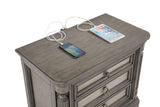 Cresswell 3-drawer Nightstand Bedside Table Weathered Taupe view 11