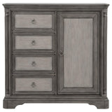 Cresswell 4-drawer Door Chest with Hidden Storage Weathered Taupe view 3
