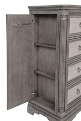 Cresswell 4-drawer Door Chest with Hidden Storage Weathered Taupe view 9