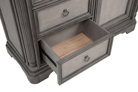 Cresswell 4-drawer Door Chest with Hidden Storage Weathered Taupe view 11