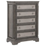 Cresswell 5-drawer Chest of Drawers Weathered Taupe from Ella Furniture