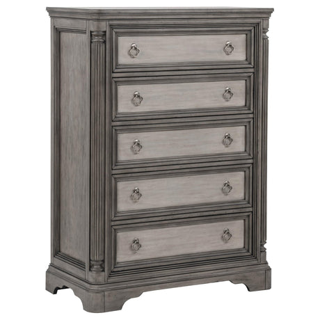 Cresswell 5-drawer Chest of Drawers Weathered Taupe from Ella Furniture
