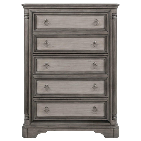 Cresswell 5-drawer Chest of Drawers Weathered Taupe view 3