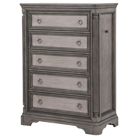 Cresswell 5-drawer Chest of Drawers Weathered Taupe view 4