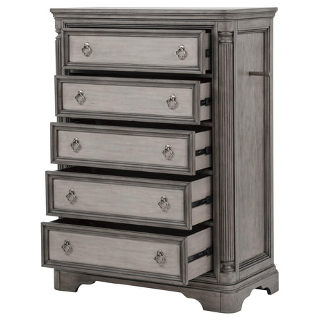 Cresswell 5-drawer Chest of Drawers Weathered Taupe view 5