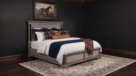 Cresswell Eastern King Upholstered Panel Bed Weathered Taupe view 2
