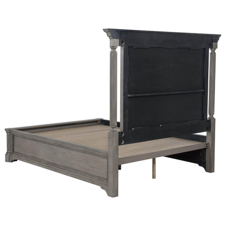 Cresswell Eastern King Upholstered Storage Platform Bed Weathered Taupe view 7