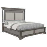 Cresswell Queen Upholstered Panel Bed Weathered Taupe view 2