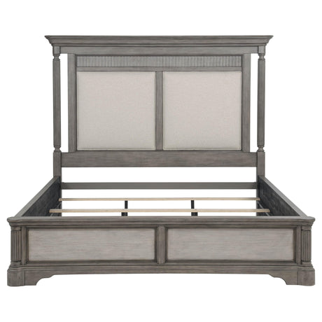 Cresswell Queen Upholstered Panel Bed Weathered Taupe view 3