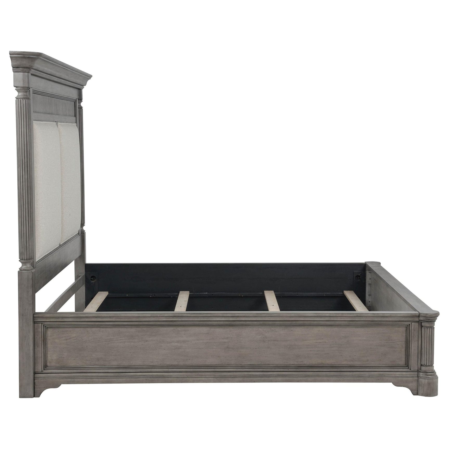 Cresswell Queen Upholstered Panel Bed Weathered Taupe view 5