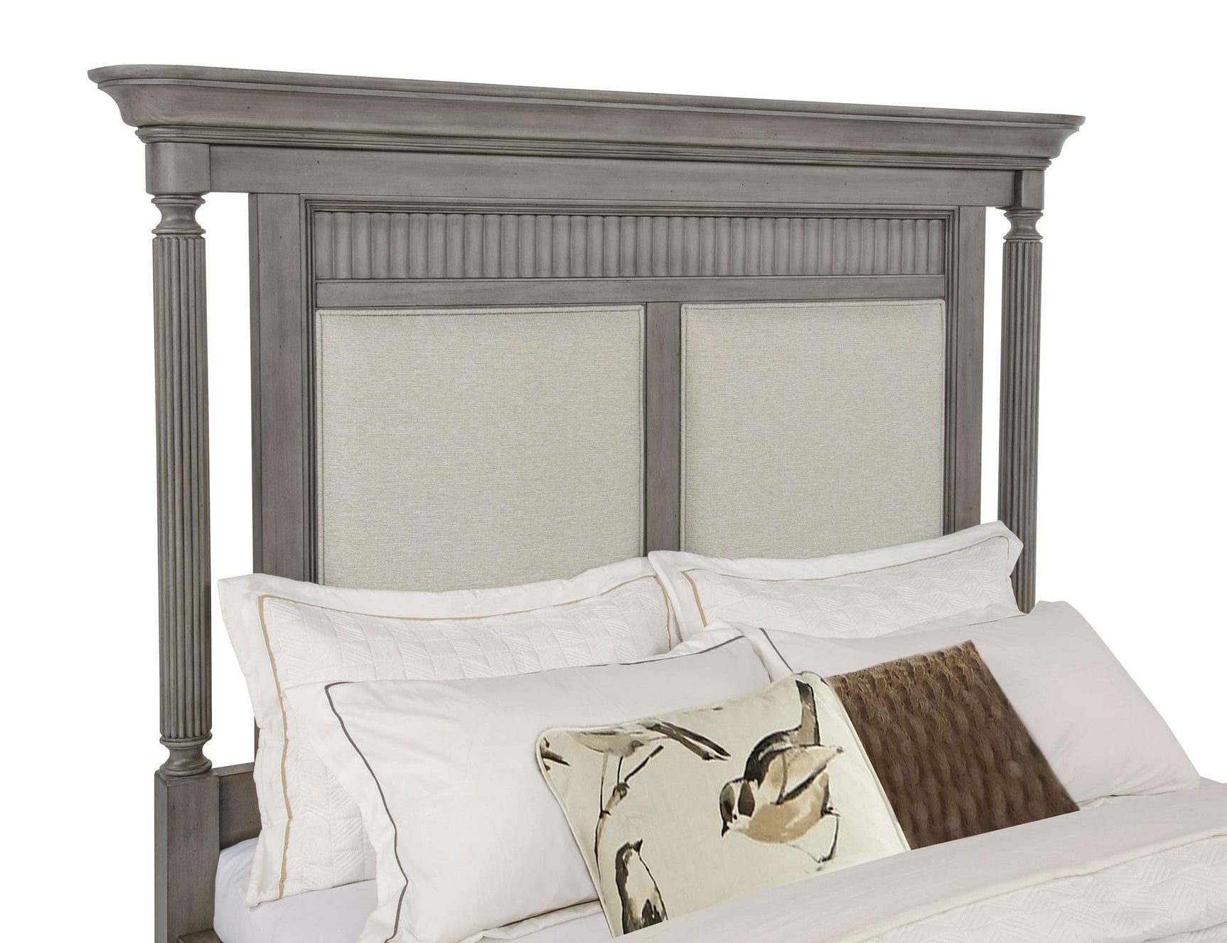 Cresswell Queen Upholstered Storage Platform Bed Weathered Taupe view 9