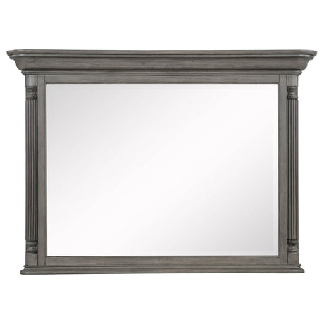 Cresswell Rectangular Dresser Mirror Weathered Taupe view 3