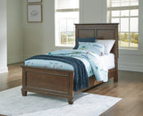 Danabrin Brown Panel Bedroom Set Twin 3: Bed, Dresser, Mirror from Ella Furniture