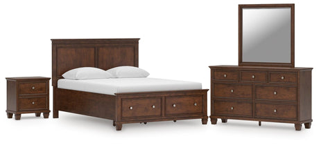 Danabrin Brown Panel Storage Bedroom Set from Ella Furniture