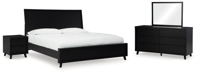 Danziar Black Panel Bedroom Set from Ella Furniture