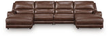 DeepWakes Canyon Leather 4-Piece Power Reclining Sectional with Chaise view 3
