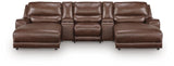 DeepWakes Canyon Leather 5-Piece Power Reclining Sectional with Chaise view 4