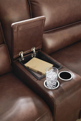 DeepWakes Canyon Leather 5-Piece Reclining Sectional with Storage Consoles view 2