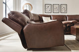 DeepWakes Canyon Leather 7-Piece Reclining Sectional with Chaise and Storage Consoles view 3