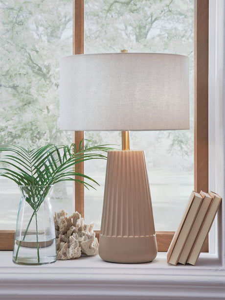 Dellner Mocha Table Lamp from Ella Furniture