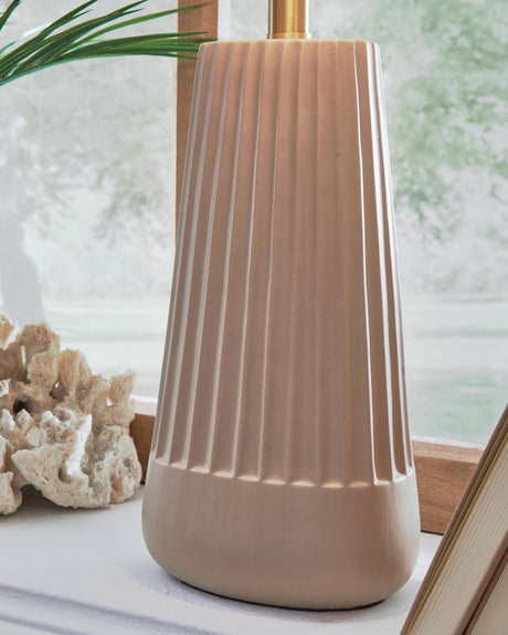 Dellner Mocha Table Lamp detail view