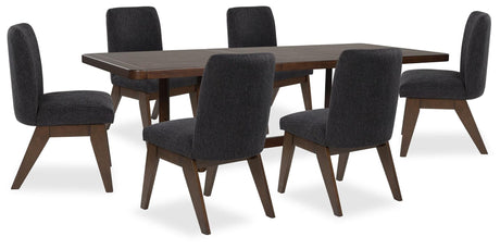 Dilenno Dark Brown Dining Set view 2