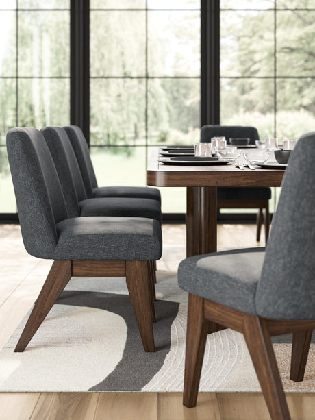 Dilenno Dark Brown Dining Set room view