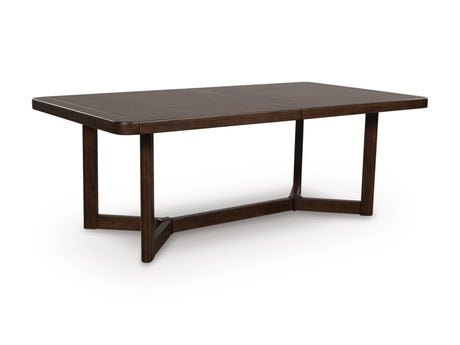 Dilenno Dark Brown Dining Set angled view
