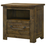 Doherty 1-drawer Nightstand Bedside Table Rustic Brown view 3