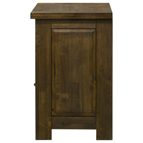 Doherty 1-drawer Nightstand Bedside Table Rustic Brown view 4