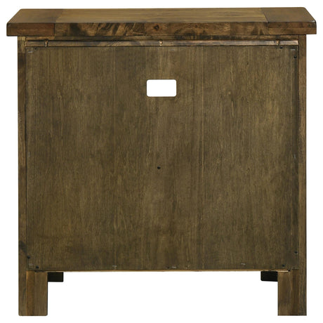 Doherty 1-drawer Nightstand Bedside Table Rustic Brown view 6