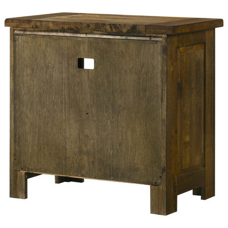 Doherty 1-drawer Nightstand Bedside Table Rustic Brown view 7