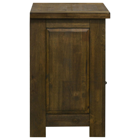 Doherty 1-drawer Nightstand Bedside Table Rustic Brown view 8